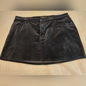 Good American Black Velvet Mini Skirt New Size 18 Goth Grunge Academia